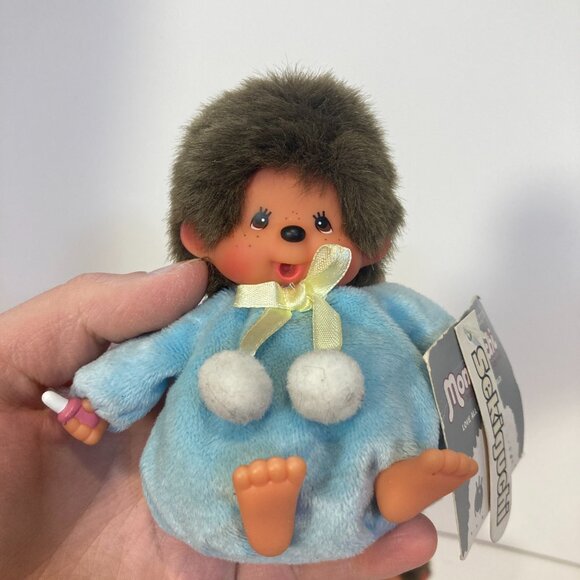 Monchhichi Monkey Bean Bag Baby Set Boy Girl Sekiguchi Doll Toy Tag Japanese - Picture 7 of 16